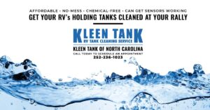 Kleen Tank of North Carolina. Cleaning RV holding tanks at a rally near you. Call 252-236-1023 to schedule today.