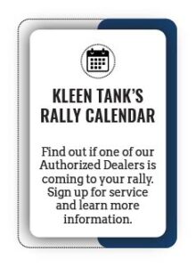 Kleen Tank's RV Rally Calendar. Sign up for service!