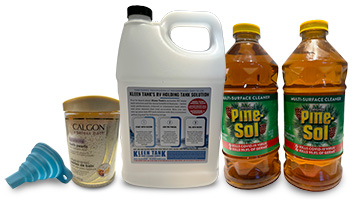 Kleen Tank's complete tank solution mixing kit. Make a gallon of our RV tank solution. Everything you need!