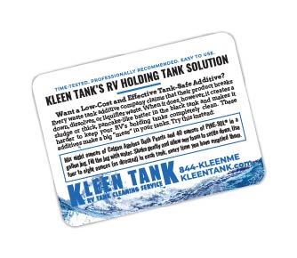 Get a FREE fridge magnet with Kleen Tank's tank solution recipe